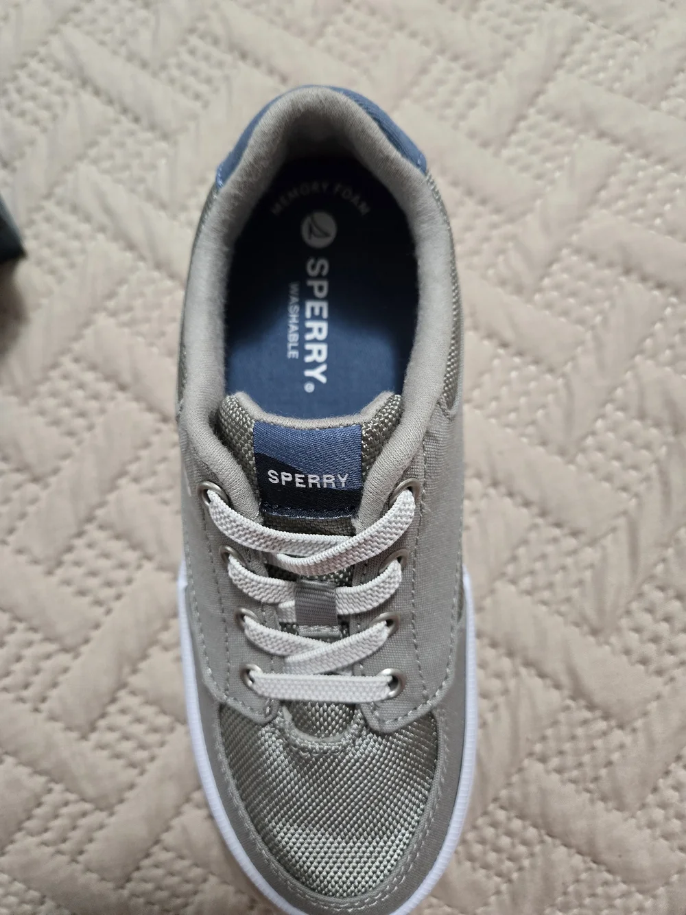 Sperry Kids Beige Canvas Sneaker